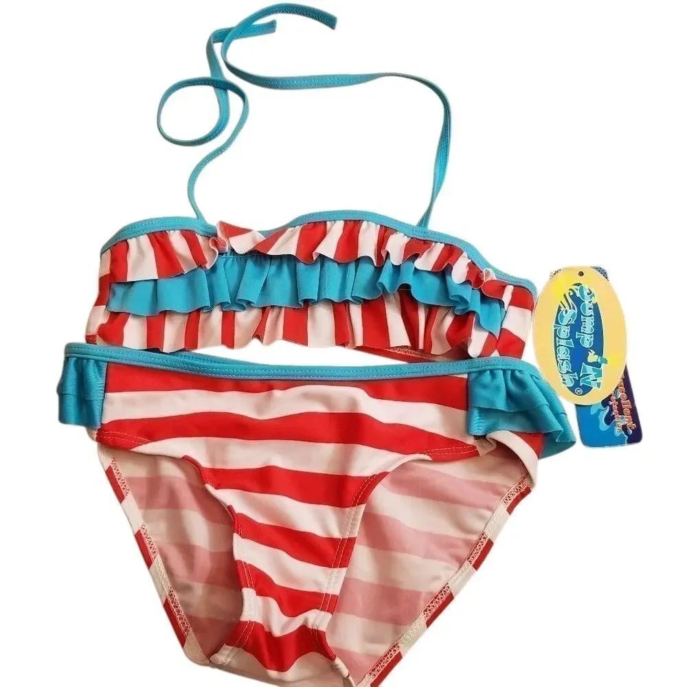 Jump n Slash Patriotic stripped bikini 8